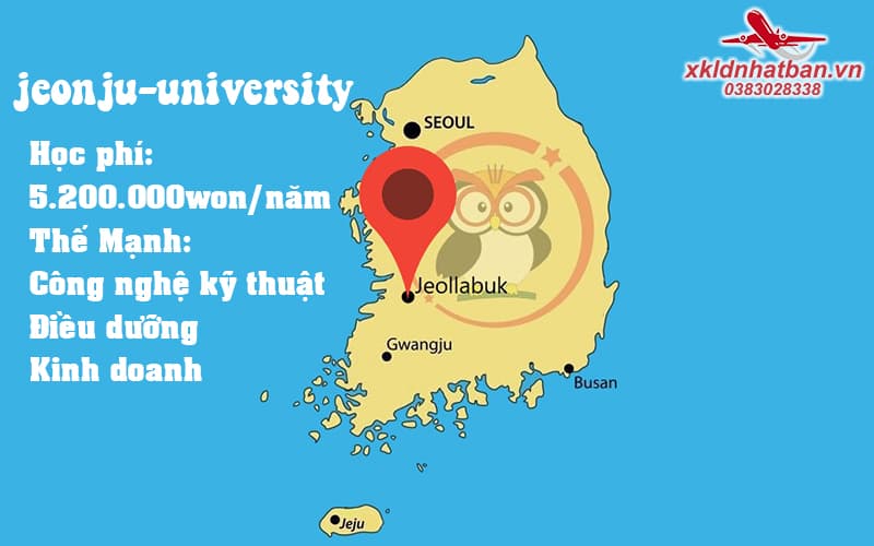 Vị trí trường Đại học JEONJU